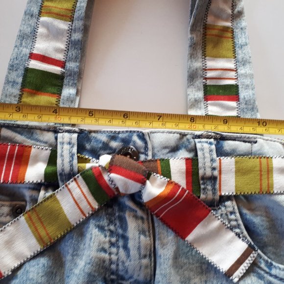 Beautiful One Of A Kind Handmade Jean Bag - Picture 5 of 6